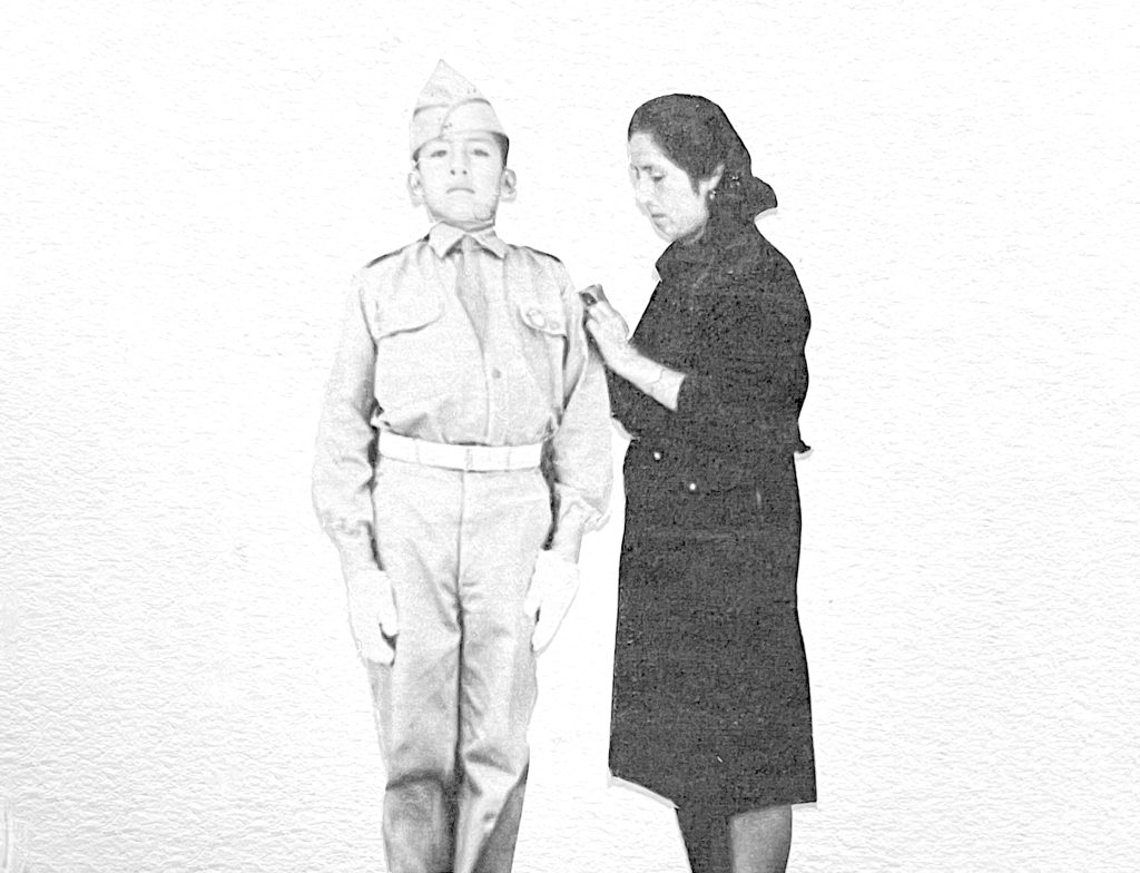 Enfant avec ma mère - Jorge Carrera, artiste plasticien franco-équatorien